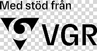 Med stöd från VGR kort logotyp ovanför svart.eps